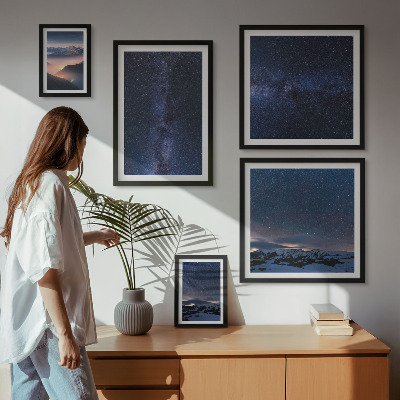 Decorațiune de perete set tablouri Peisaje cosmice