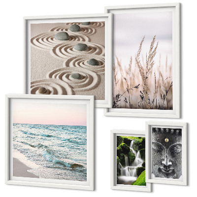 Decorațiune de perete set tablouri Apă zen relaxantă în natură