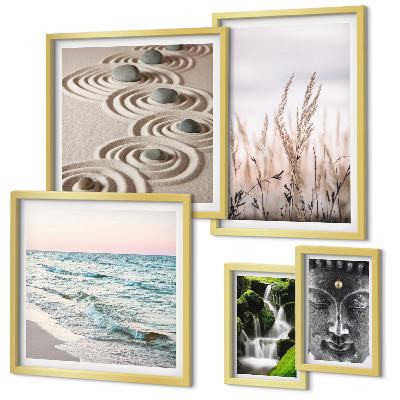 Decorațiune de perete set tablouri Apă zen relaxantă în natură