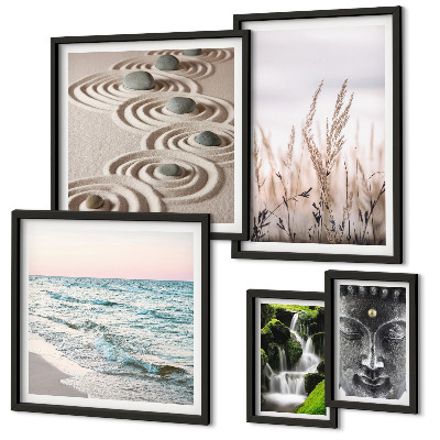 Decorațiune de perete set tablouri Apă zen relaxantă în natură