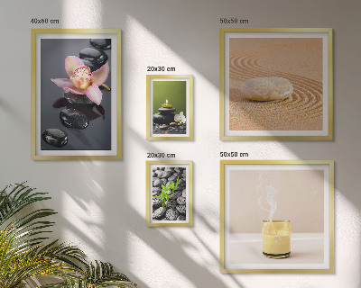 Decorațiune de perete set tablouri Relaxare pietre zen orhidee