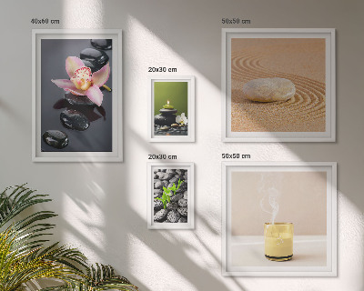 Decorațiune de perete set tablouri Relaxare pietre zen orhidee