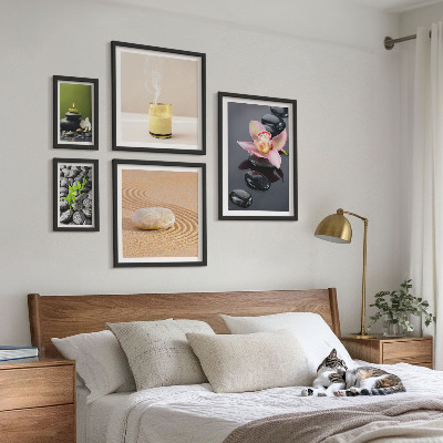 Decorațiune de perete set tablouri Relaxare pietre zen orhidee
