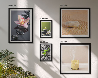 Decorațiune de perete set tablouri Relaxare pietre zen orhidee
