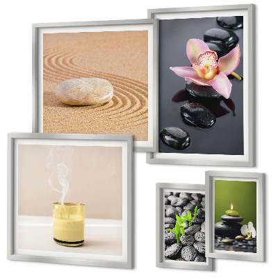 Decorațiune de perete set tablouri Relaxare pietre zen orhidee
