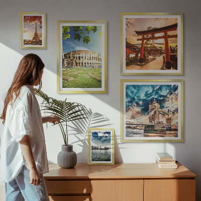 Decorațiune de perete set tablouri Icoane ale arhitecturii mondiale