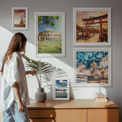 Decorațiune de perete set tablouri Icoane ale arhitecturii mondiale