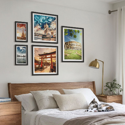 Decorațiune de perete set tablouri Icoane ale arhitecturii mondiale