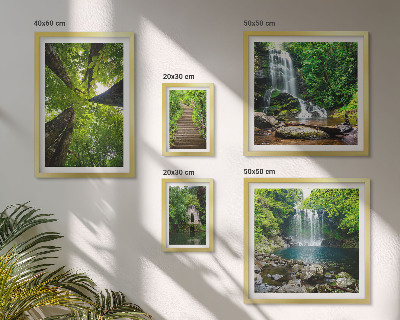 Decorațiune de perete set tablouri Peisaje verzi cu cascade
