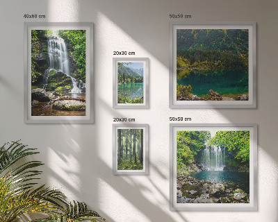 Polyptic înrămat Cascade, peisaje forestiere, natură