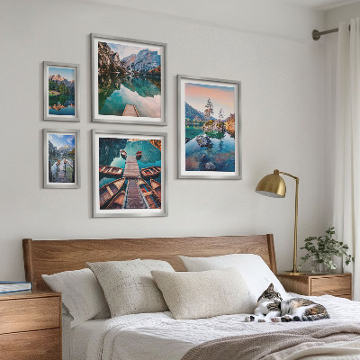 Decorațiune de perete set tablouri Pitorescul lacurilor de munte
