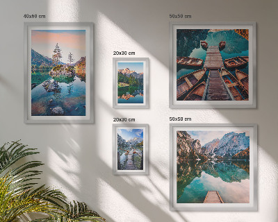 Decorațiune de perete set tablouri Pitorescul lacurilor de munte