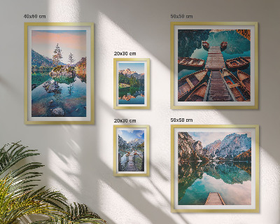 Decorațiune de perete set tablouri Pitorescul lacurilor de munte