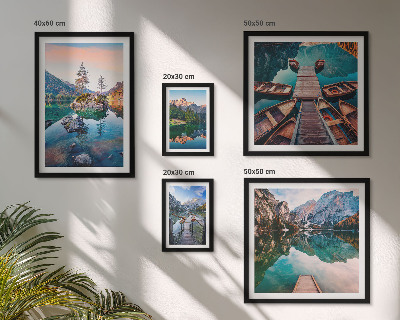 Decorațiune de perete set tablouri Pitorescul lacurilor de munte