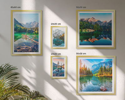 Decorațiune de perete set tablouri Peisaje montane, lacuri, păduri