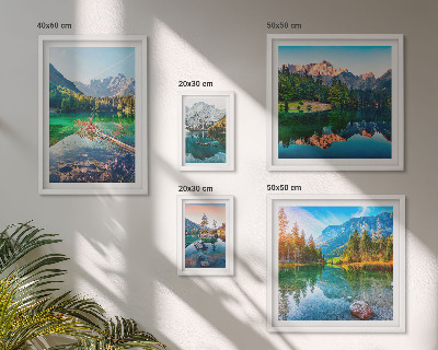 Decorațiune de perete set tablouri Peisaje montane, lacuri, păduri