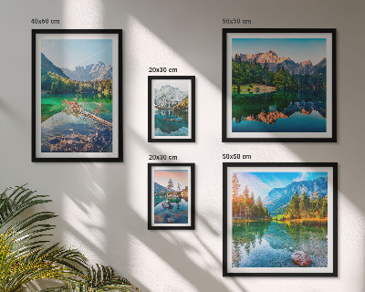 Decorațiune de perete set tablouri Peisaje montane, lacuri, păduri