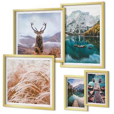 Polyptic înrămat Peisaje montane și frumusețea naturii