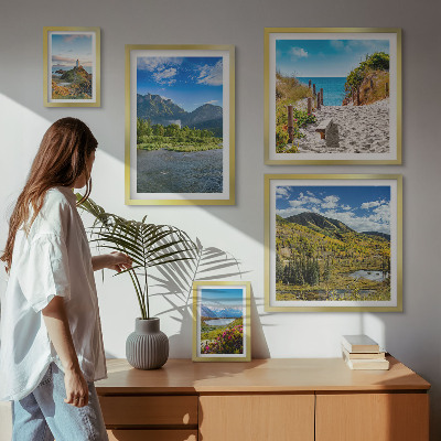 Decorațiune de perete set tablouri Peisaje de munți și plaje