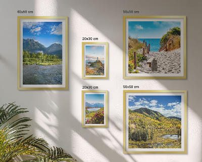 Decorațiune de perete set tablouri Peisaje de munți și plaje