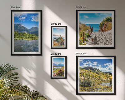 Decorațiune de perete set tablouri Peisaje de munți și plaje