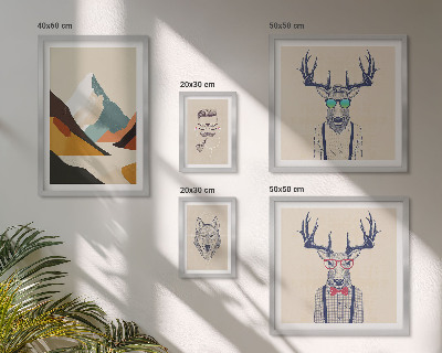 Decorațiune de perete set tablouri Portrete elegante de animale
