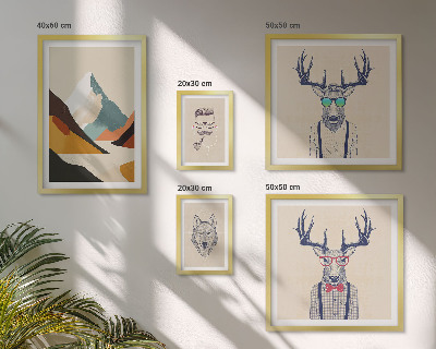 Decorațiune de perete set tablouri Portrete elegante de animale