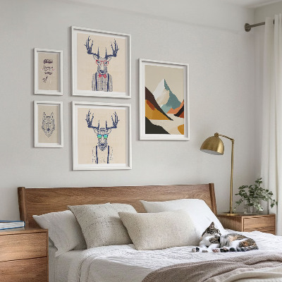 Decorațiune de perete set tablouri Portrete elegante de animale