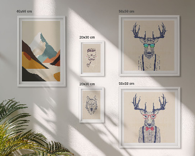 Decorațiune de perete set tablouri Portrete elegante de animale