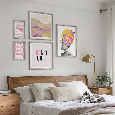 Decorațiune de perete set tablouri Inspirații florale în stil boho
