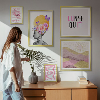 Decorațiune de perete set tablouri Inspirații florale în stil boho