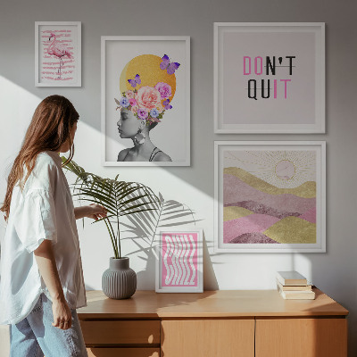 Decorațiune de perete set tablouri Inspirații florale în stil boho
