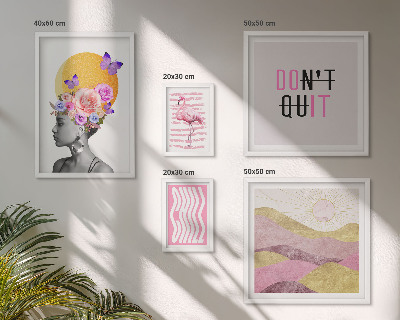 Decorațiune de perete set tablouri Inspirații florale în stil boho