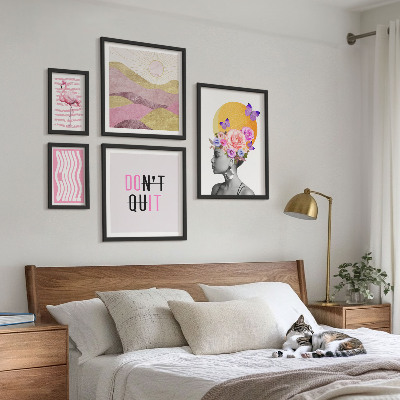 Decorațiune de perete set tablouri Inspirații florale în stil boho