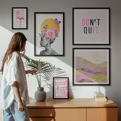 Decorațiune de perete set tablouri Inspirații florale în stil boho