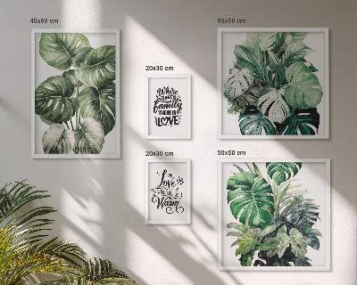 Decorațiune de perete set tablouri Motive vegetale, citate boho