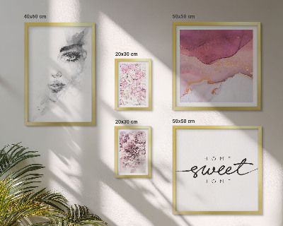Decorațiune de perete set tablouri Portrete de femei, flori, pastel
