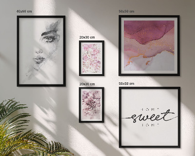 Decorațiune de perete set tablouri Portrete de femei, flori, pastel
