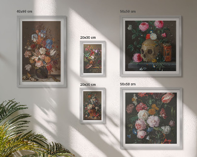 Decorațiune de perete set tablouri Compoziții florale clasice