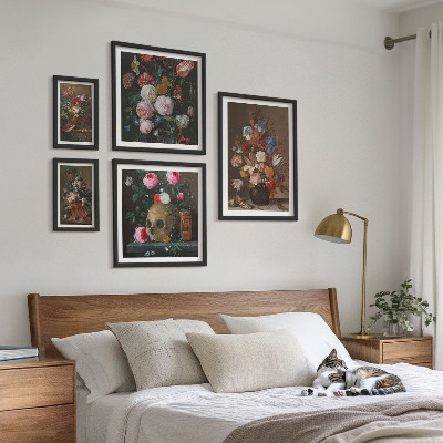 Decorațiune de perete set tablouri Compoziții florale clasice