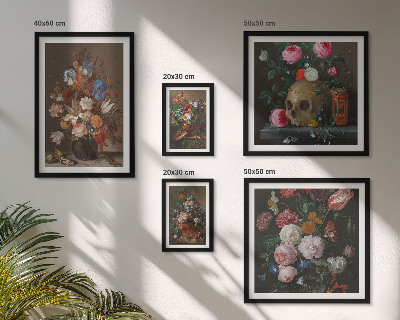 Decorațiune de perete set tablouri Compoziții florale clasice