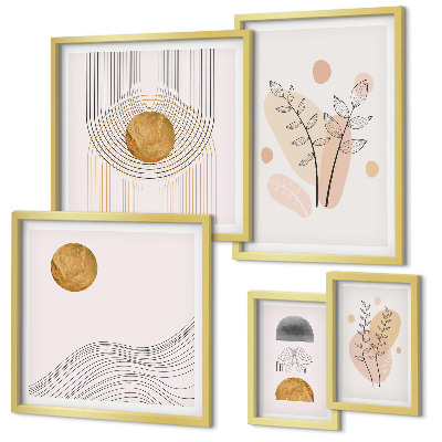 Polyptic înrămat Plante minimaliste elegante