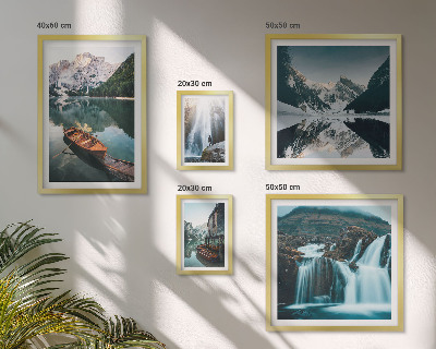 Decorațiune de perete set tablouri Cascadele lacului de munte
