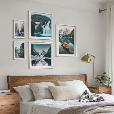 Decorațiune de perete set tablouri Cascadele lacului de munte