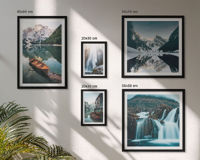 Decorațiune de perete set tablouri Cascadele lacului de munte