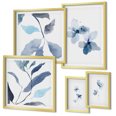 Decorațiune de perete set tablouri Flori elegante în acuarelă