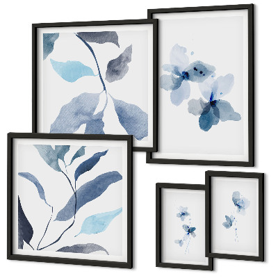 Decorațiune de perete set tablouri Flori elegante în acuarelă