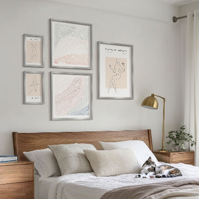 Decorațiune de perete set tablouri Forme de frumusețe, linii de siluetă