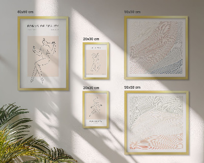 Decorațiune de perete set tablouri Forme de frumusețe, linii de siluetă