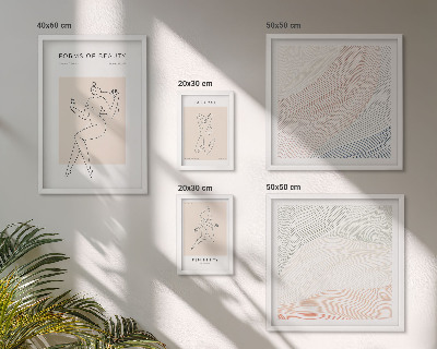 Decorațiune de perete set tablouri Forme de frumusețe, linii de siluetă